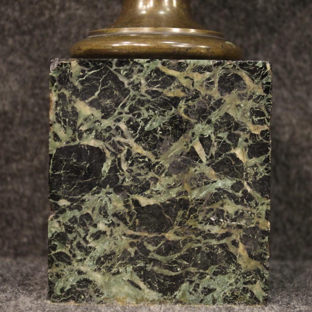 20th Century Bronze and Marble Base Italian Bust Sculpture, 1920 1