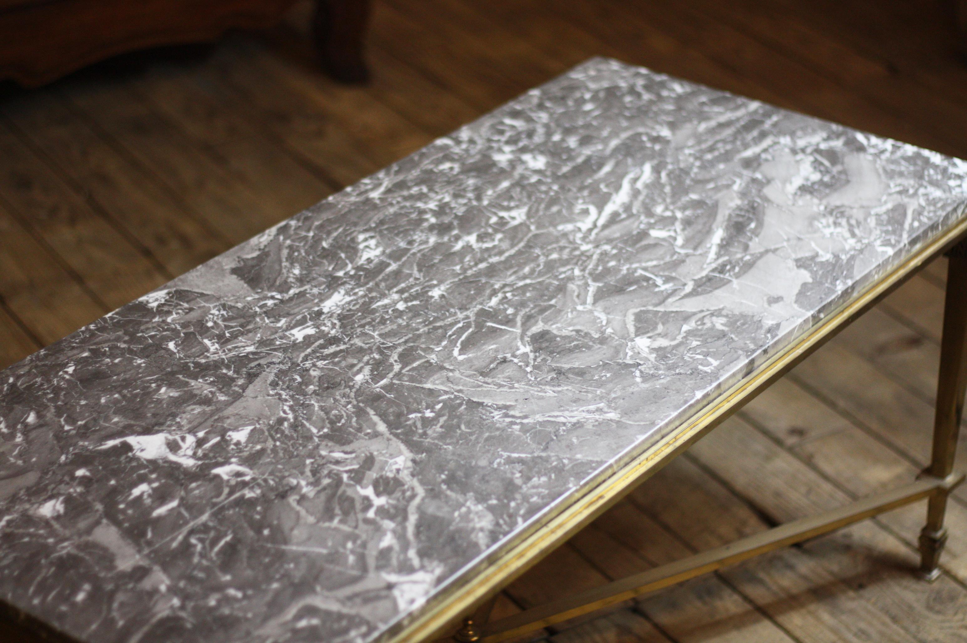 20th Century Bronze and Marble Coffee Table In Good Condition In Tetbury, Gloucestershire