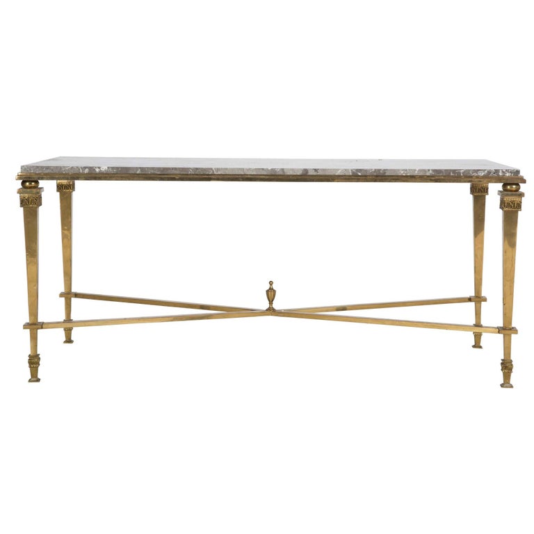 20th Century Bronze and Marble Coffee Table at 1stDibs