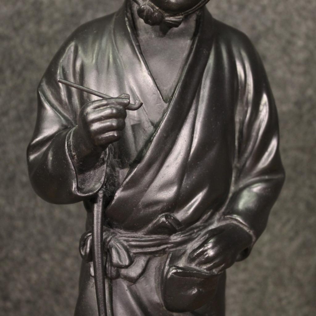 antike japanische orientalische Skulptur aus Bronze des 20. Jahrhunderts, 1970 im Angebot 5