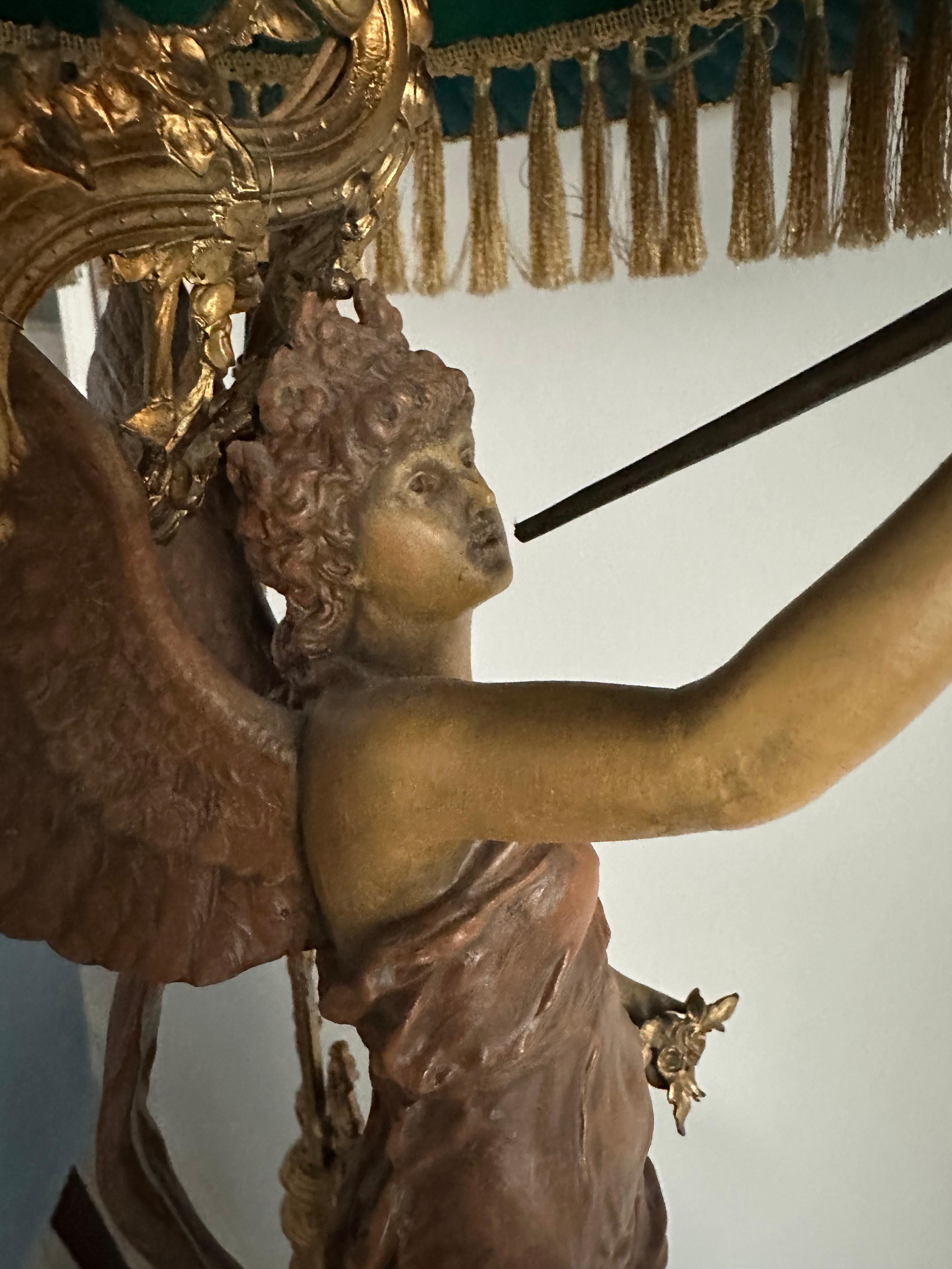 Lámpara de Sobremesa Estilo Barroco Bronce con Pantalla, en Stock en venta 6