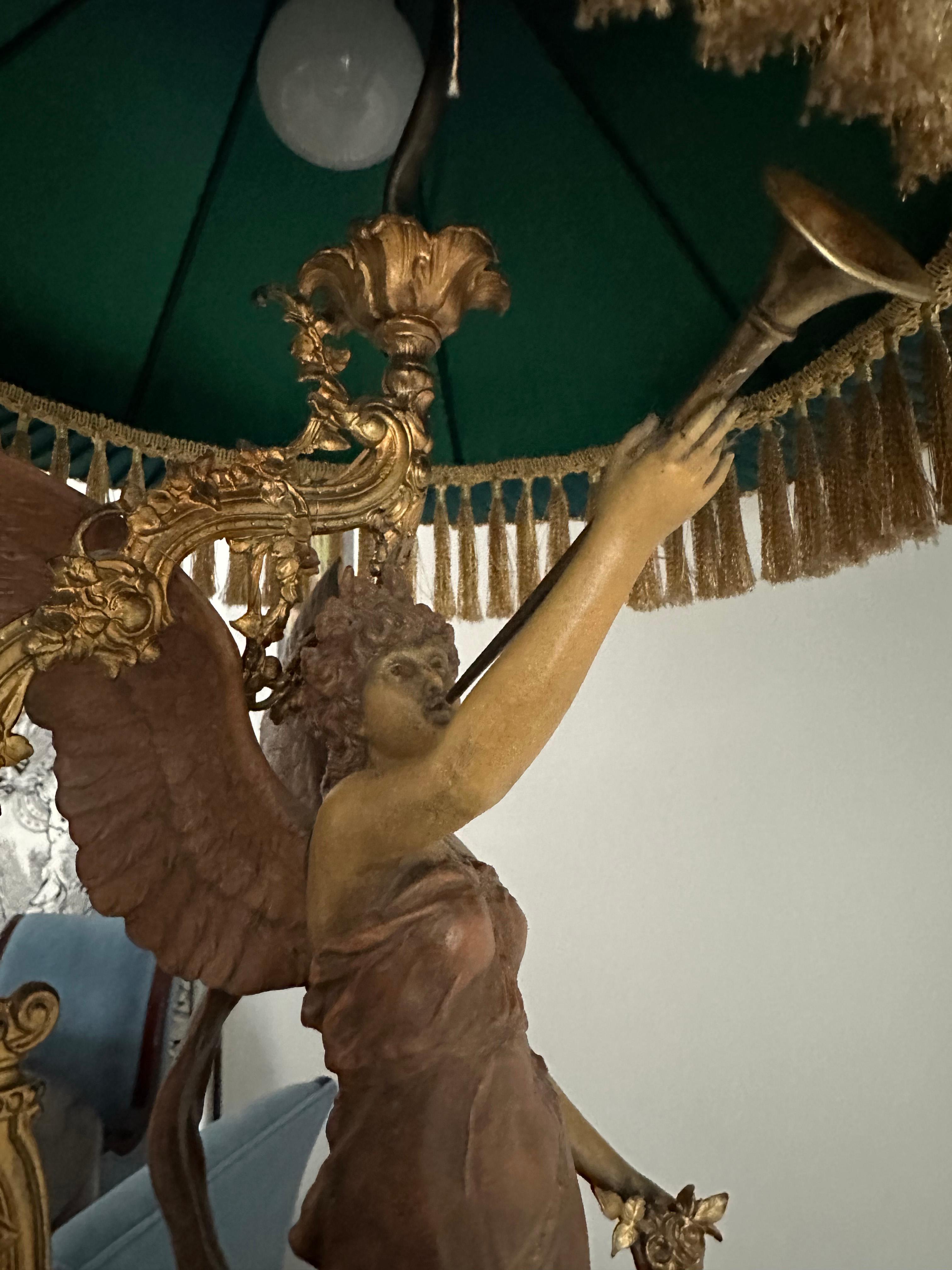 Lámpara de Sobremesa Estilo Barroco Bronce con Pantalla, en Stock en venta 7