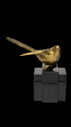 Oiseau en bronze du XXe siècle par George Lavraff