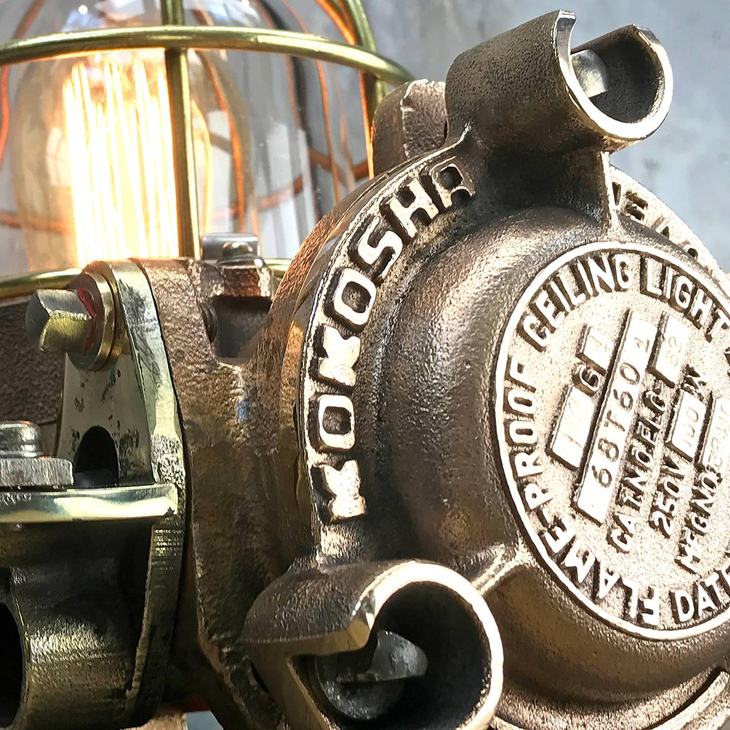 Industrielle Flammen-Deckenleuchte/Schreibtischlampe aus Bronze/Messing, 20. Jahrhundert im Angebot 10