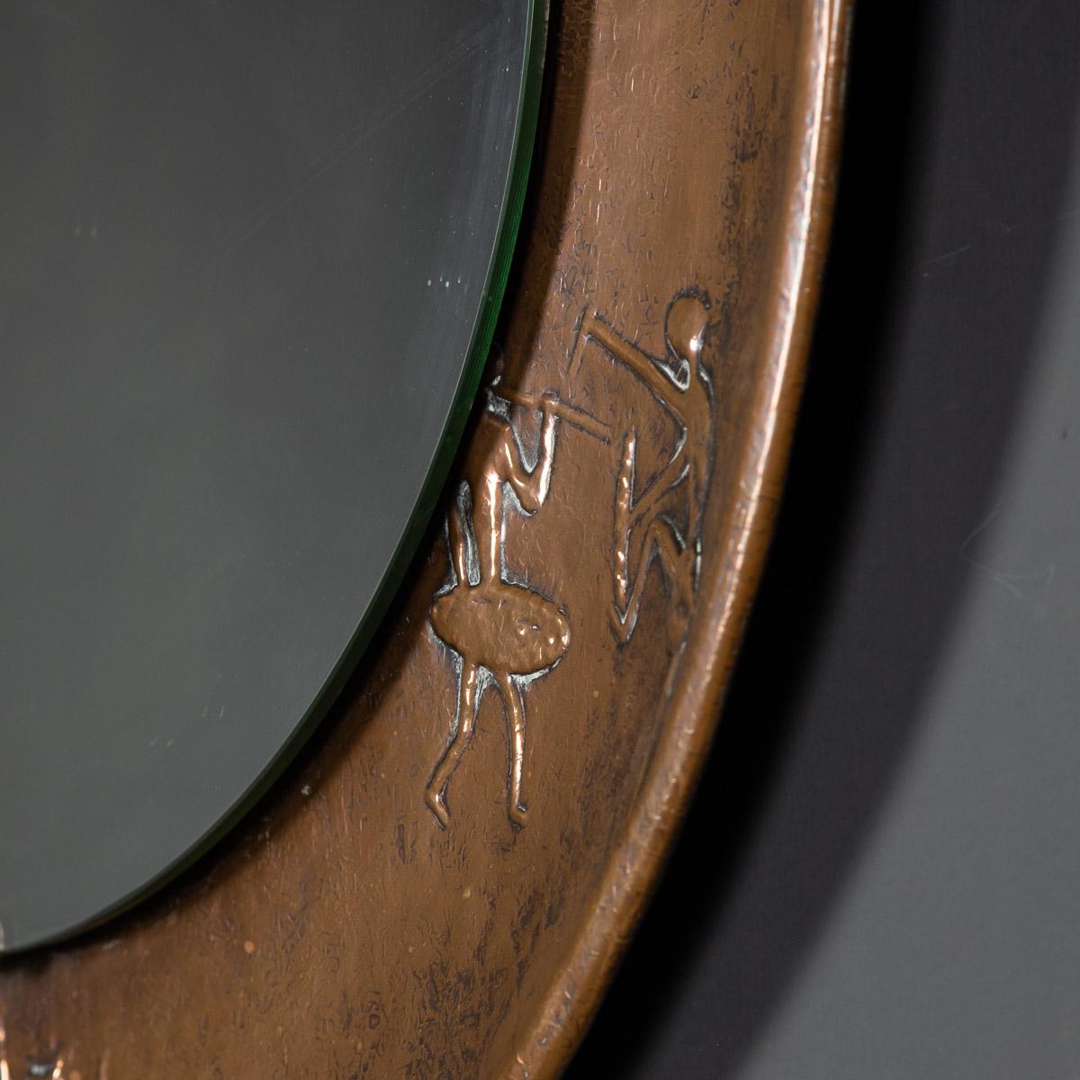 20thc Bronze Mirror with Figures in Relief by by Angelo Bragalini, C.1970 For Sale 3