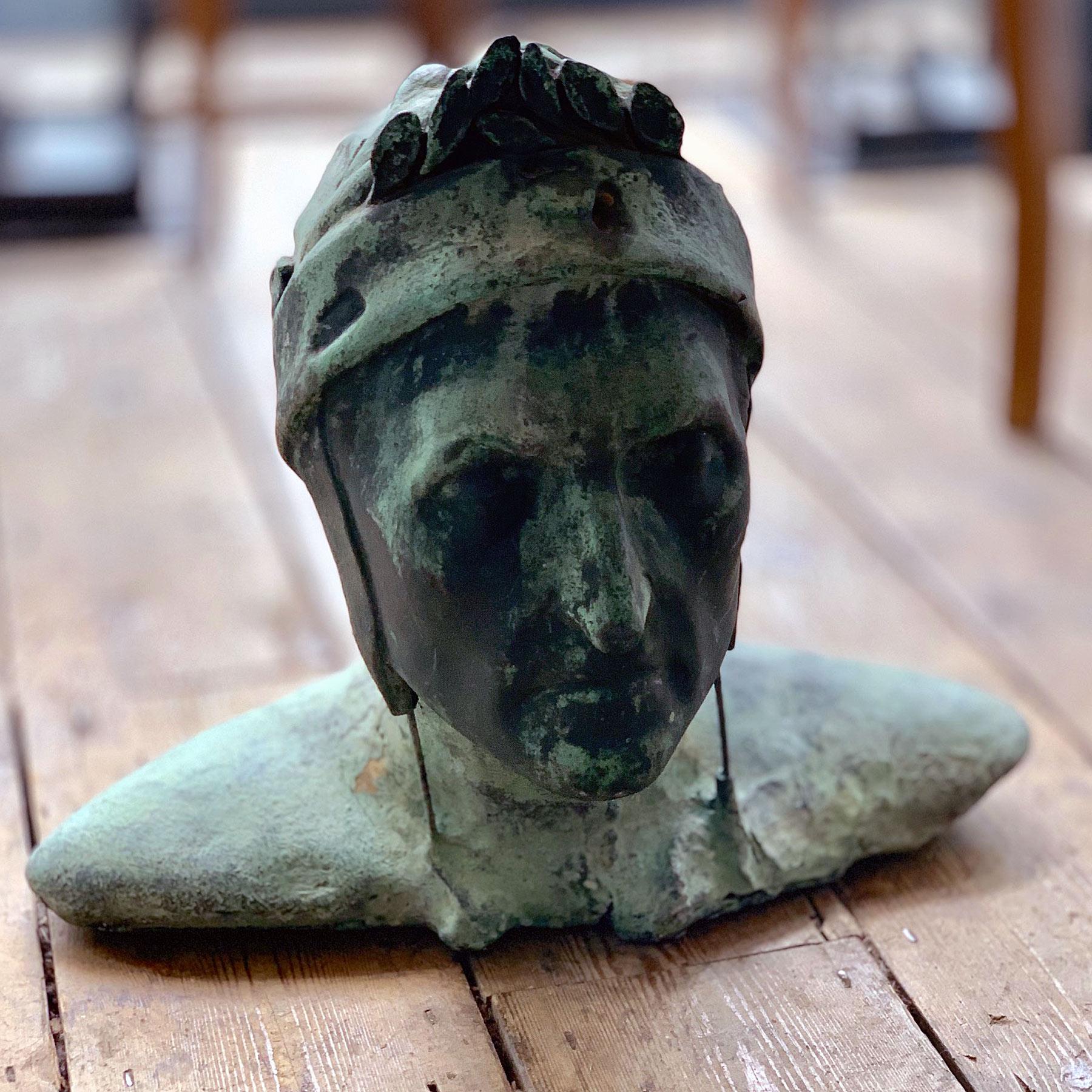 20th Century Bronze Bust of Dante For Sale 1