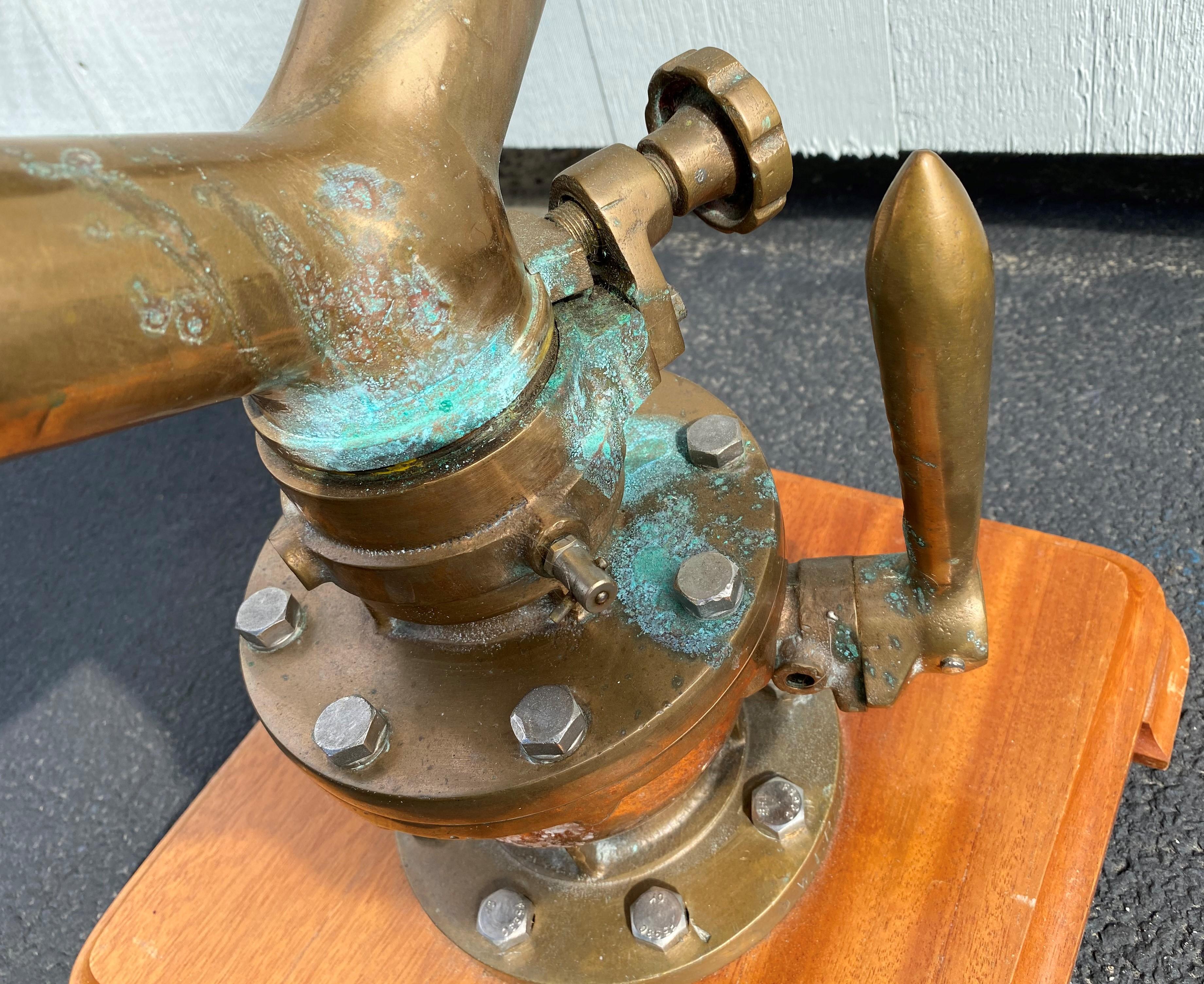 20th Century Bronze and Copper Marine Fire Monitor or Water Cannon 6