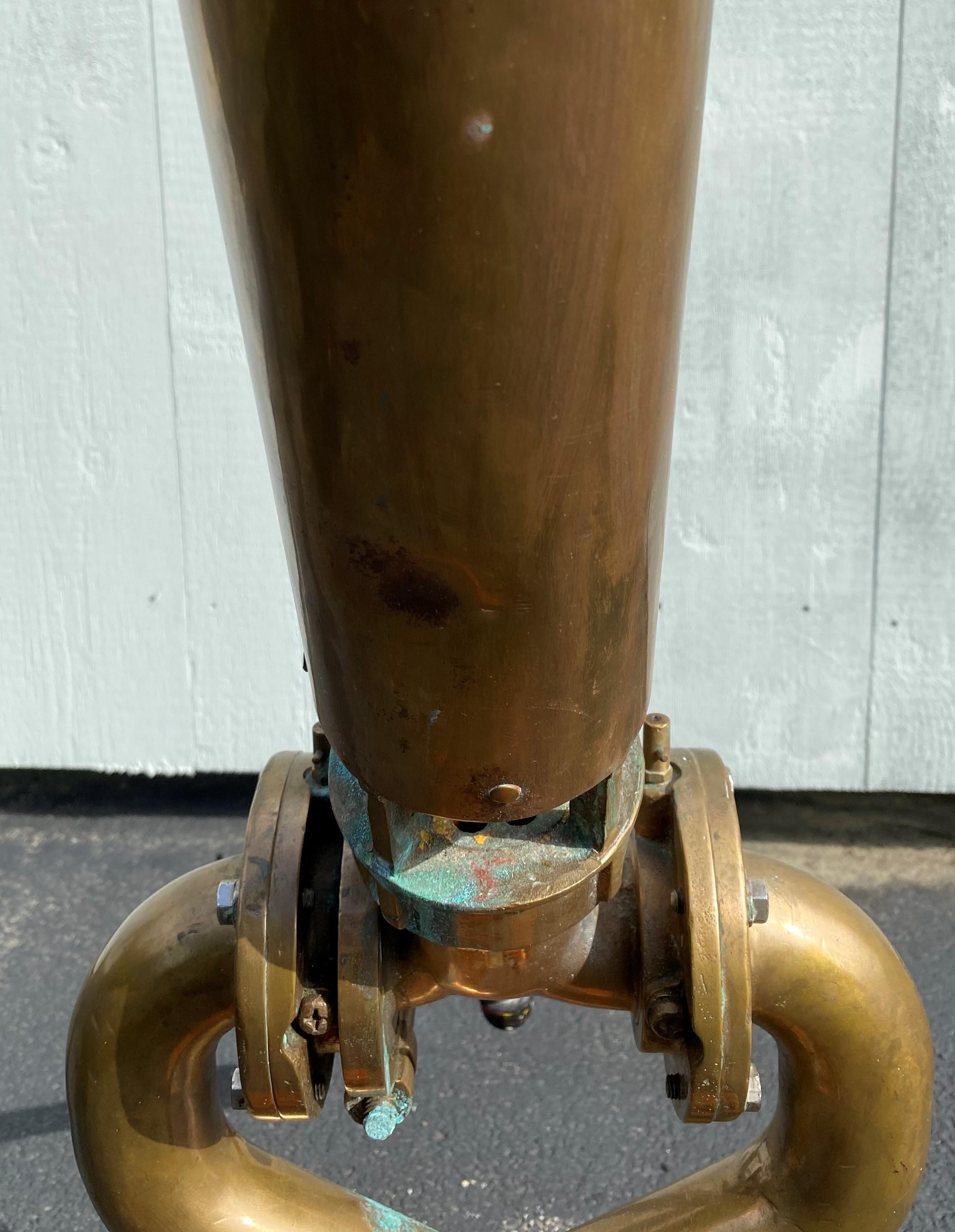 Cast 20th Century Bronze and Copper Marine Fire Monitor or Water Cannon