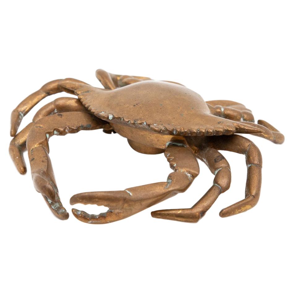 20th Century Bronze Crab Inkwell