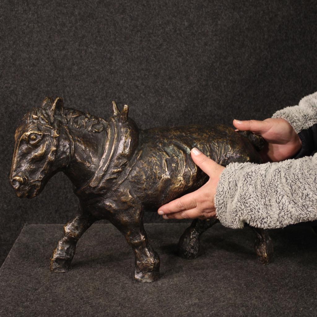 Français 20ème siècle Bronze Donkey French Sculpture Animal Statue, 1960 en vente