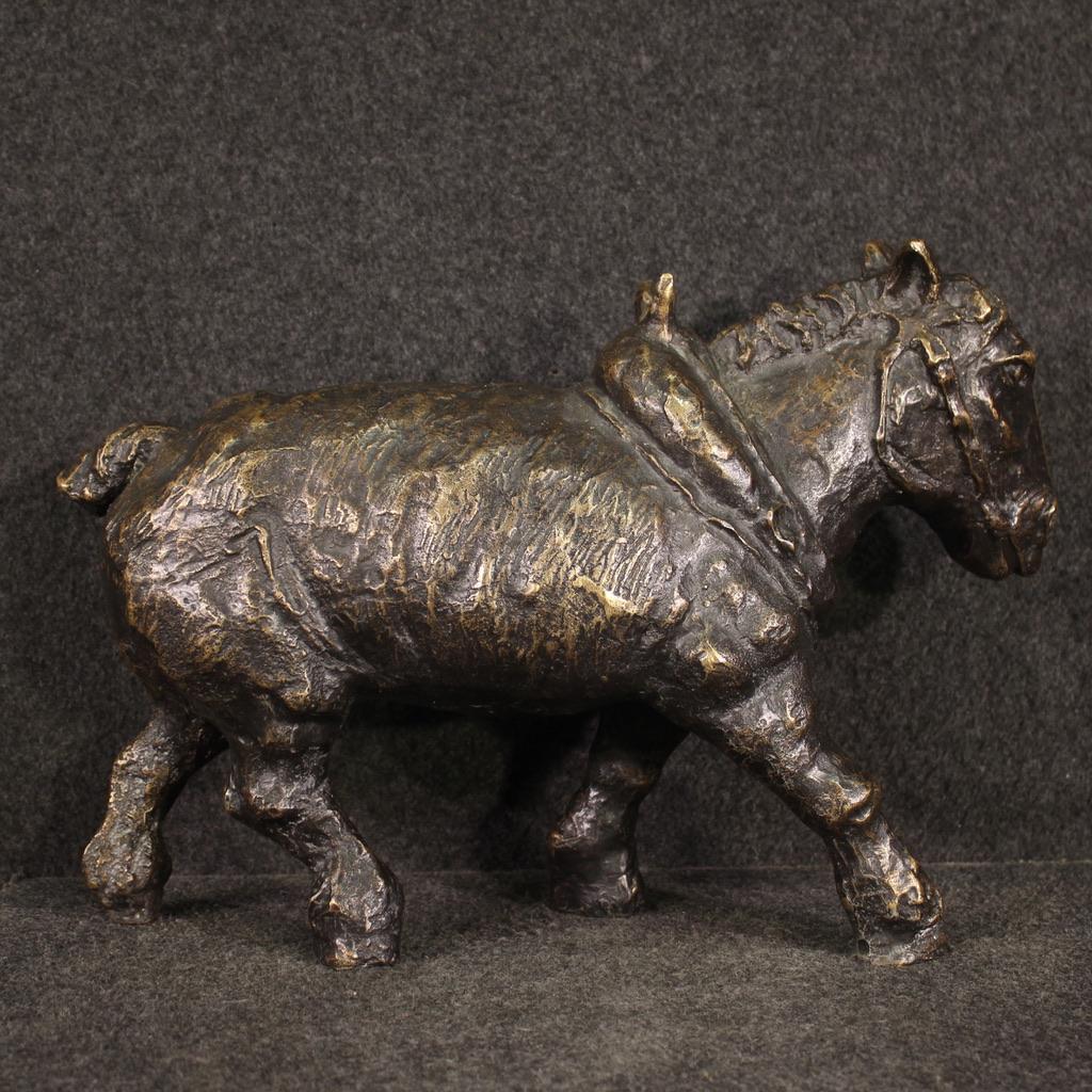 Milieu du XXe siècle 20ème siècle Bronze Donkey French Sculpture Animal Statue, 1960 en vente