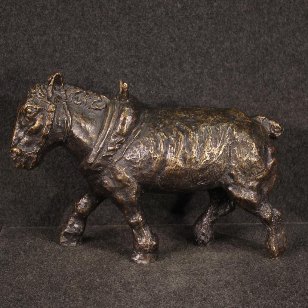 20ème siècle Bronze Donkey French Sculpture Animal Statue, 1960 en vente 1