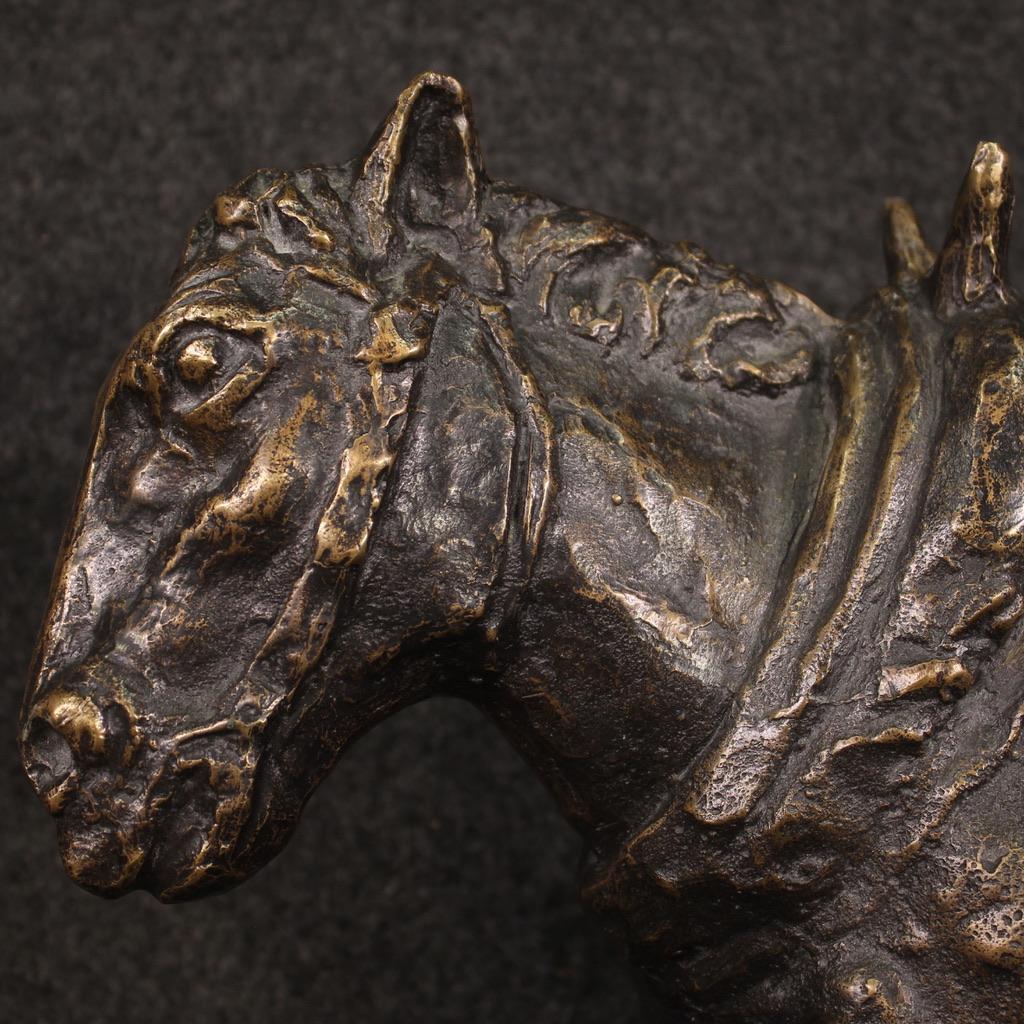 20th Century Bronze Donkey French Sculpture Animal Statue, 1960 For Sale 3
