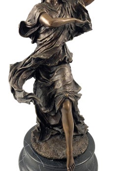 20th Century Bronze Figure of a Female Dancer with Tambourine