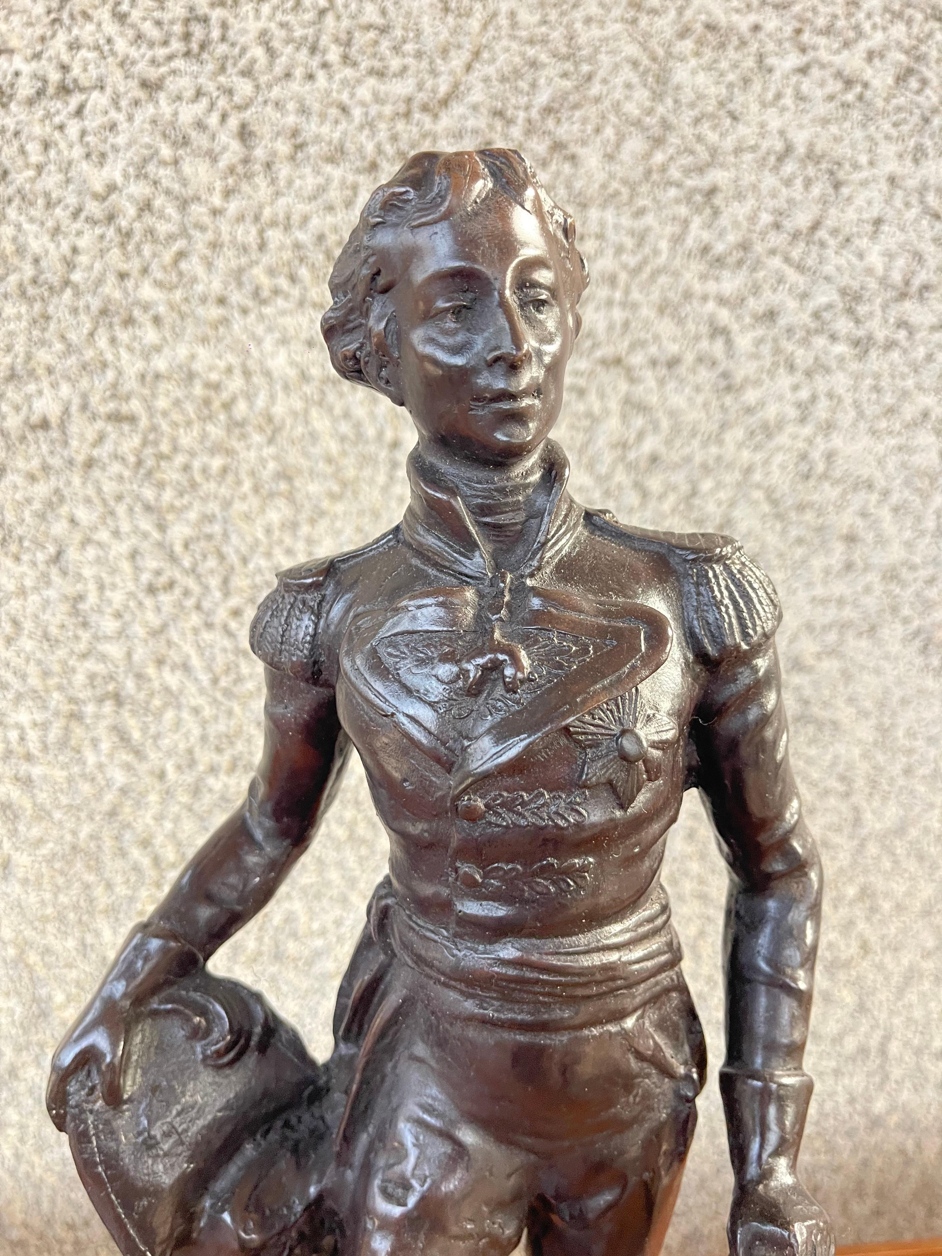 Cast 20th Century Bronze figure of Wellington For Sale