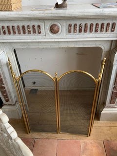 20th Century Bronze Fire Screen from France