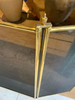 20th Century Bronze Fire Screen from France