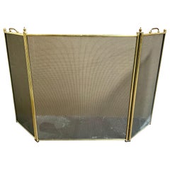 Vintage 20th Century Bronze Fire Screen from France