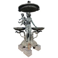 Vintage 20th Century Bronze Fountain