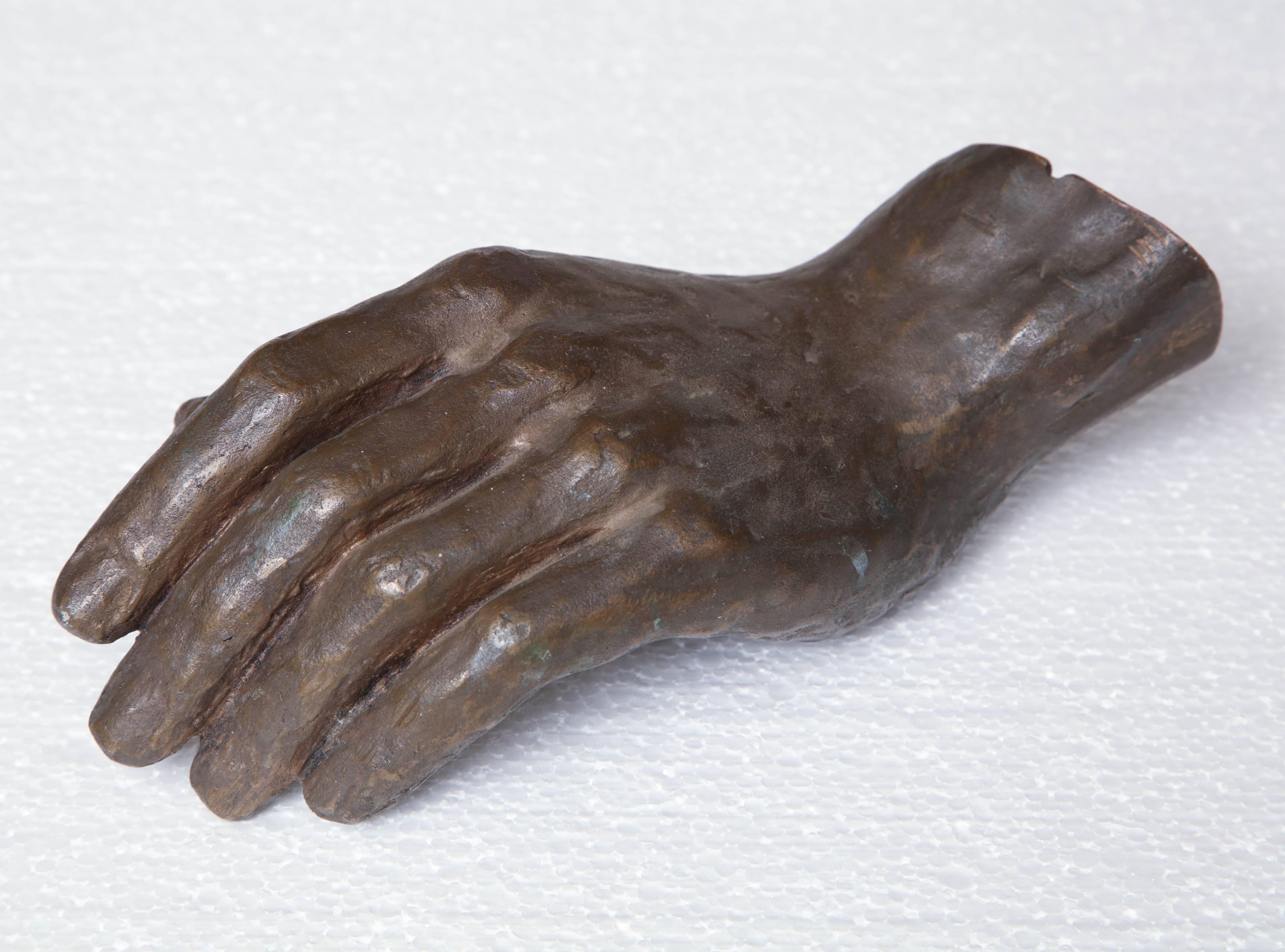 Italian 20th Century Bronze Hand