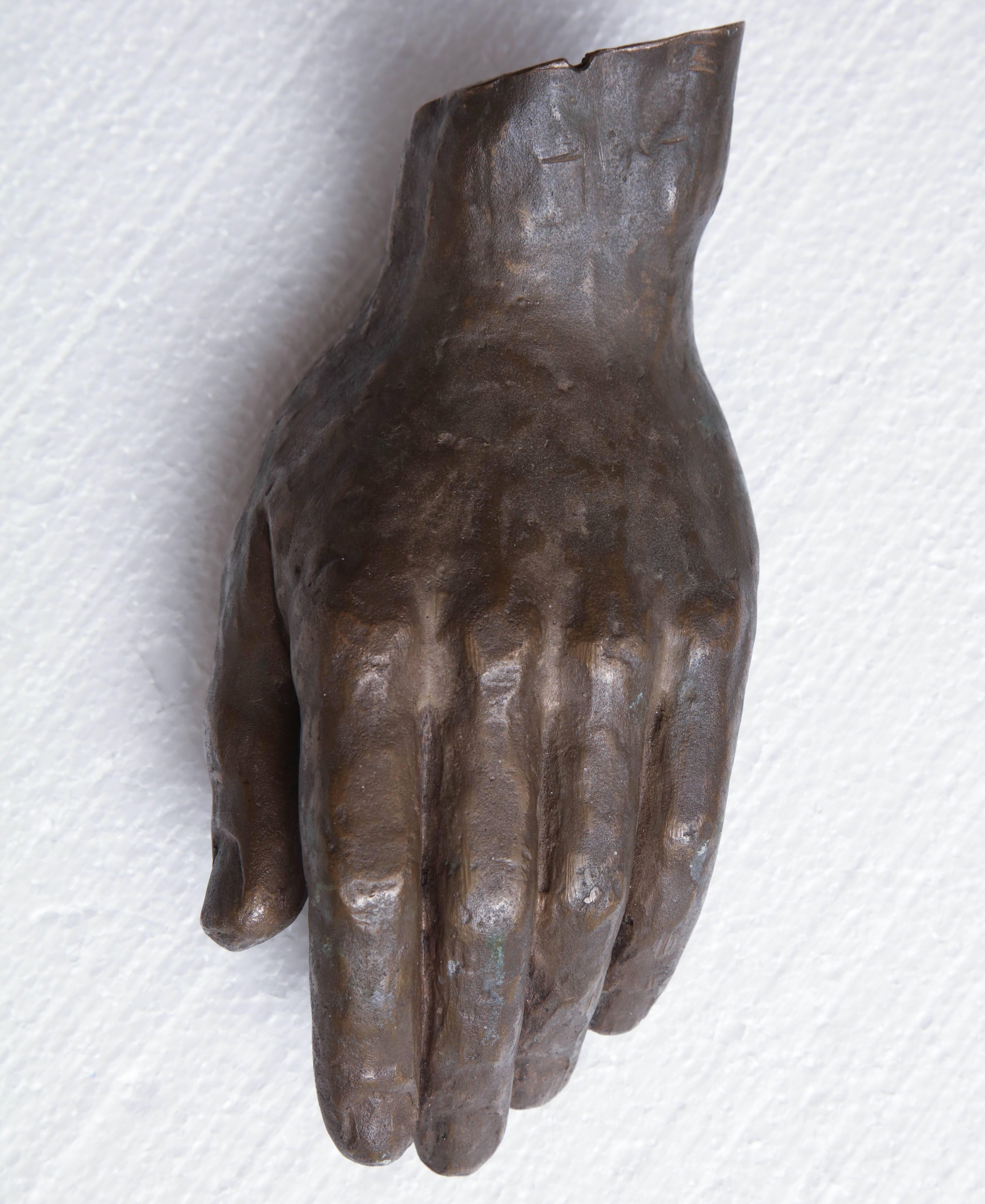 20th Century Bronze Hand In Good Condition In New York, NY