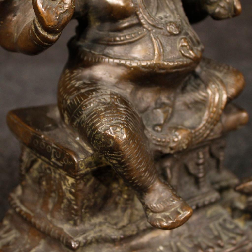 Sculpture de Divinité indienne en bronze du 20ème siècle, 1950 en vente 2