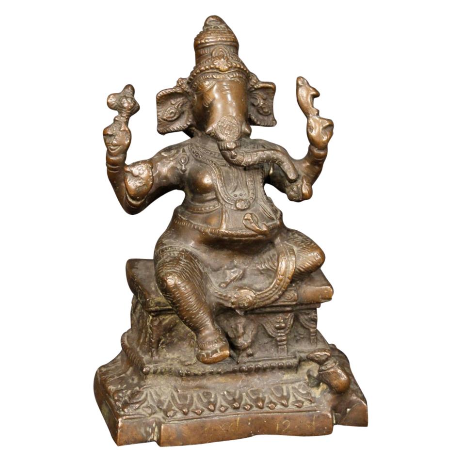 Sculpture de Divinité indienne en bronze du 20ème siècle, 1950