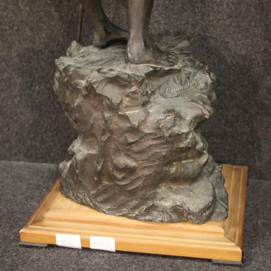 20th Century Bronze Italian Signed Sculpture Fisherman, 1930 5