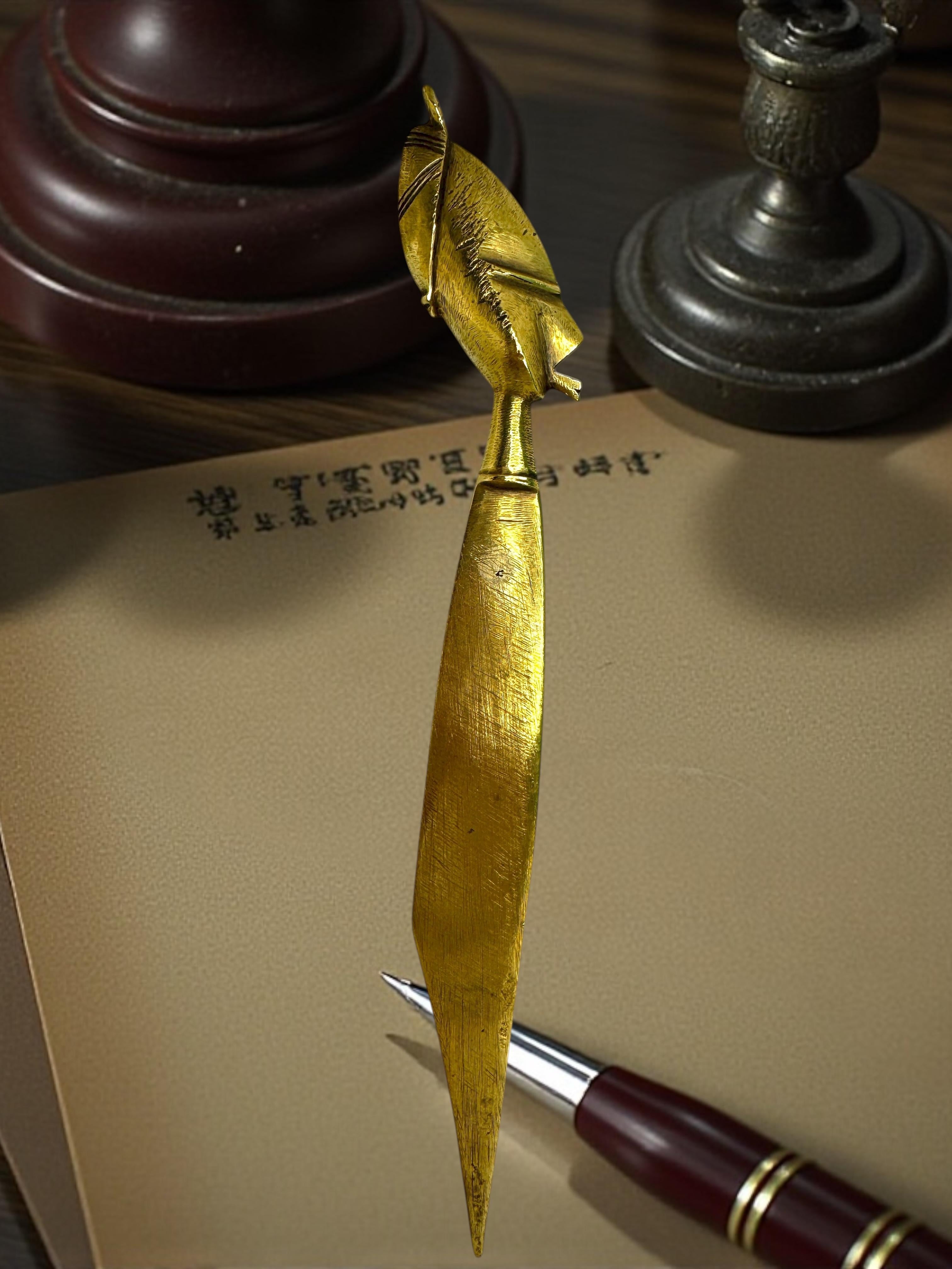 Brieföffner aus Bronze des 20. Jahrhunderts in afrikanischer Tribal Art im Bakota-Stil im Angebot 5