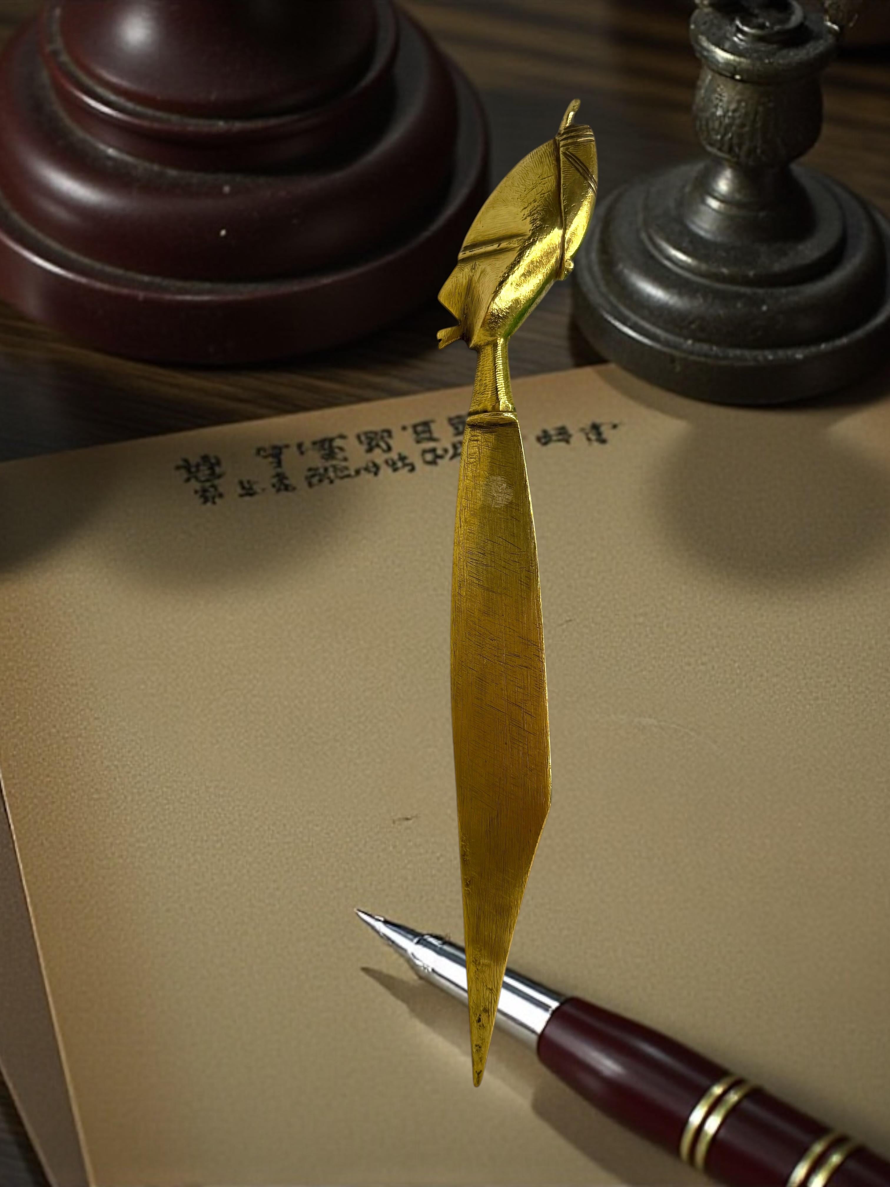 Brieföffner aus Bronze des 20. Jahrhunderts in afrikanischer Tribal Art im Bakota-Stil im Angebot 6