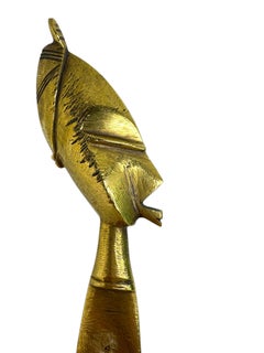 20th Century Bronze Letter Opener in African Tribal Art Bakota Style