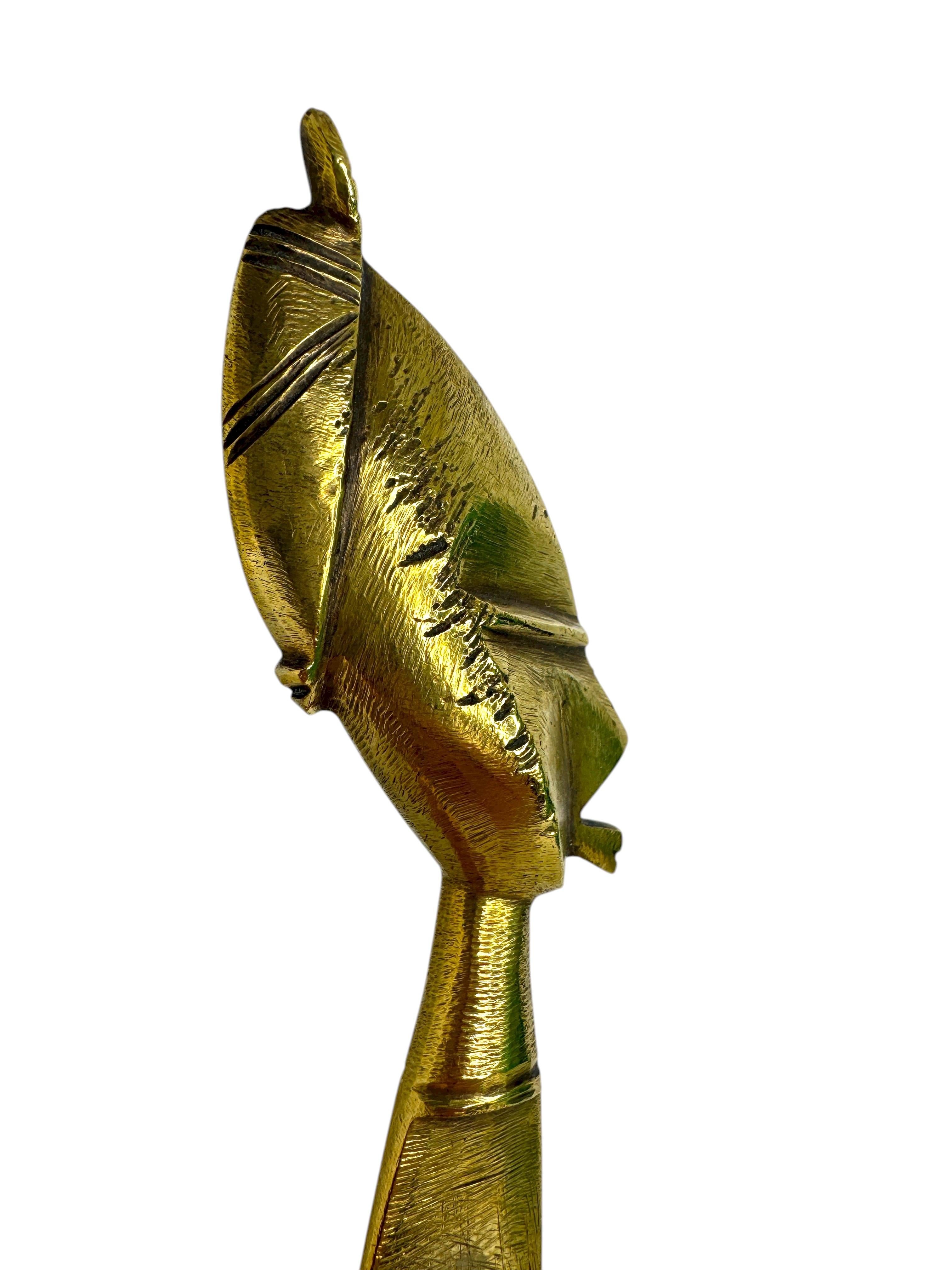 Brieföffner aus Bronze des 20. Jahrhunderts in afrikanischer Tribal Art im Bakota-Stil im Zustand „Gut“ im Angebot in Nuernberg, DE