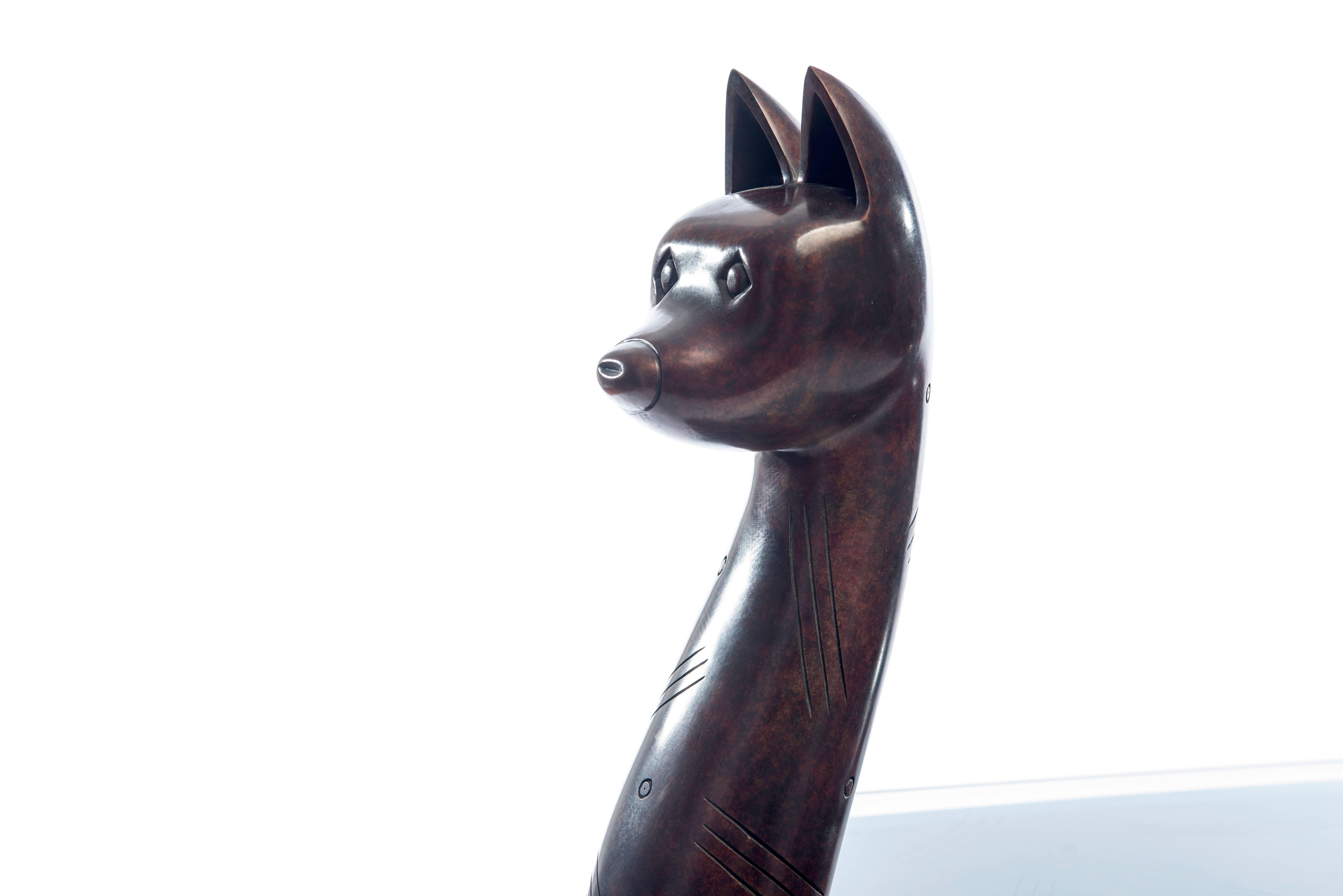 20th Century Bronze Lynx Table by Judy McKie 2