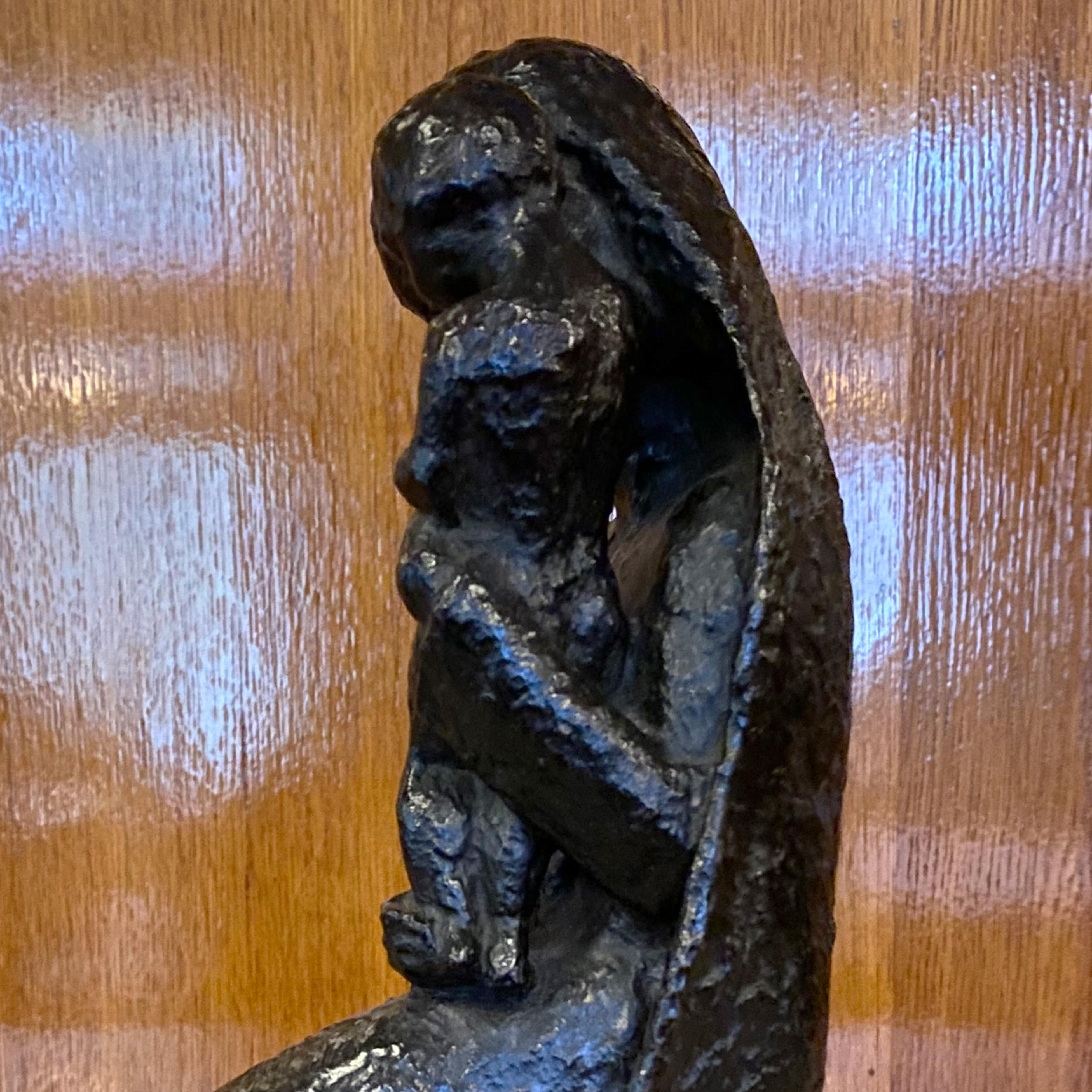 20th Century Bronze Madonna with Child For Sale 4