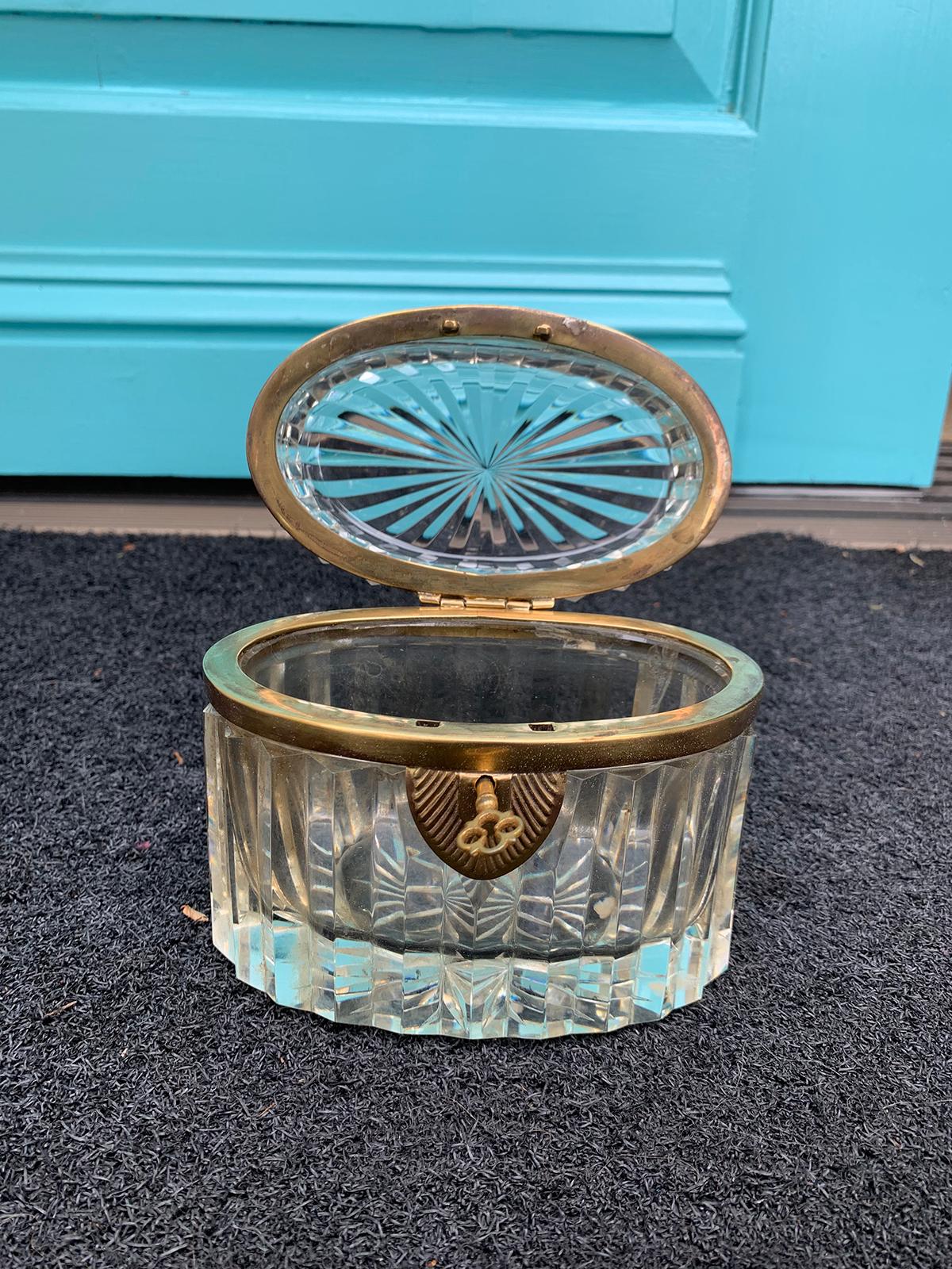 20th Century Bronze Mounted Crystal Box in the Style of Baccarat 3