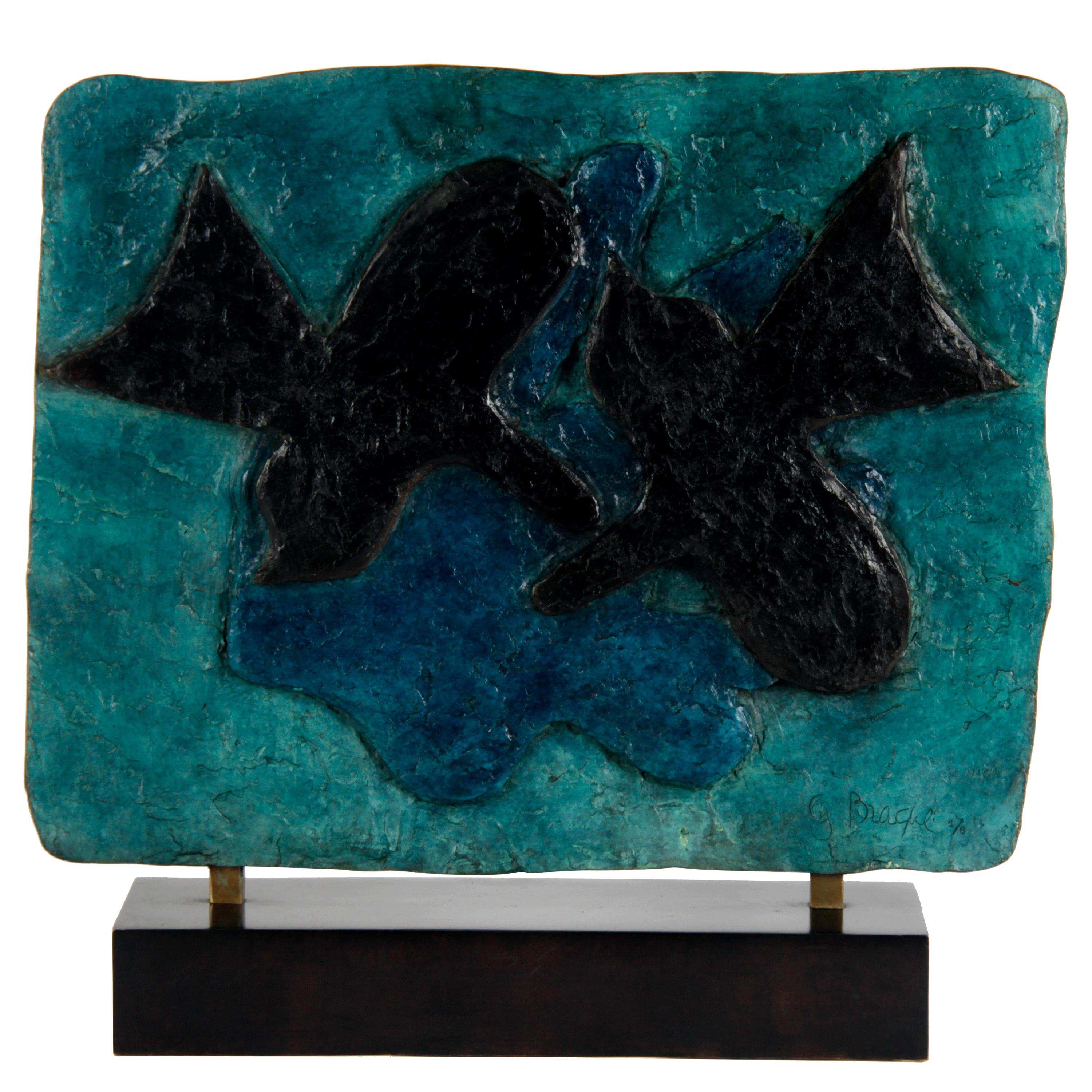 20th Century Bronze Plaquette Signed by Georges Braque