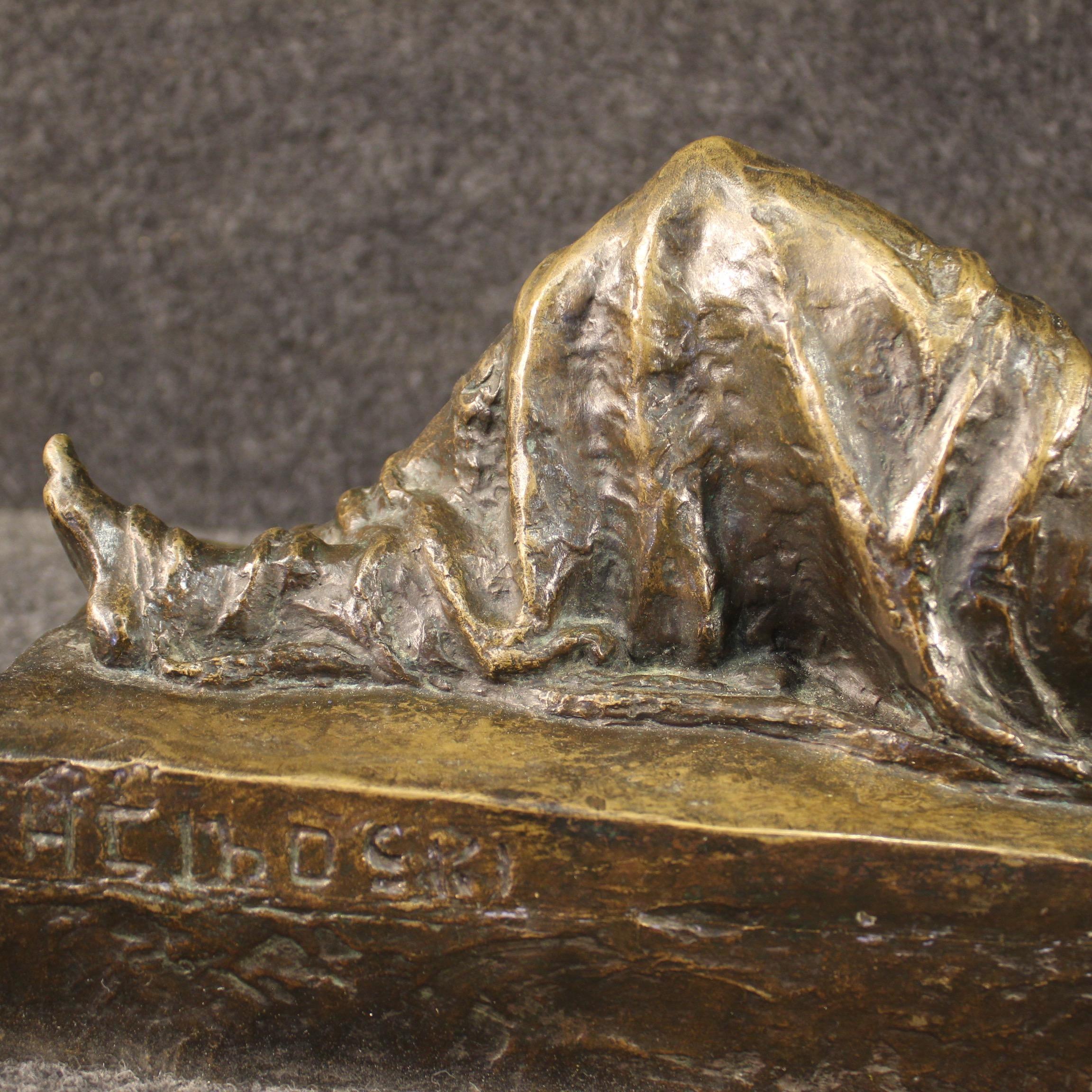 Sculpture russe d'une femme nue en bronze du 20ème siècle signée, 1920 6