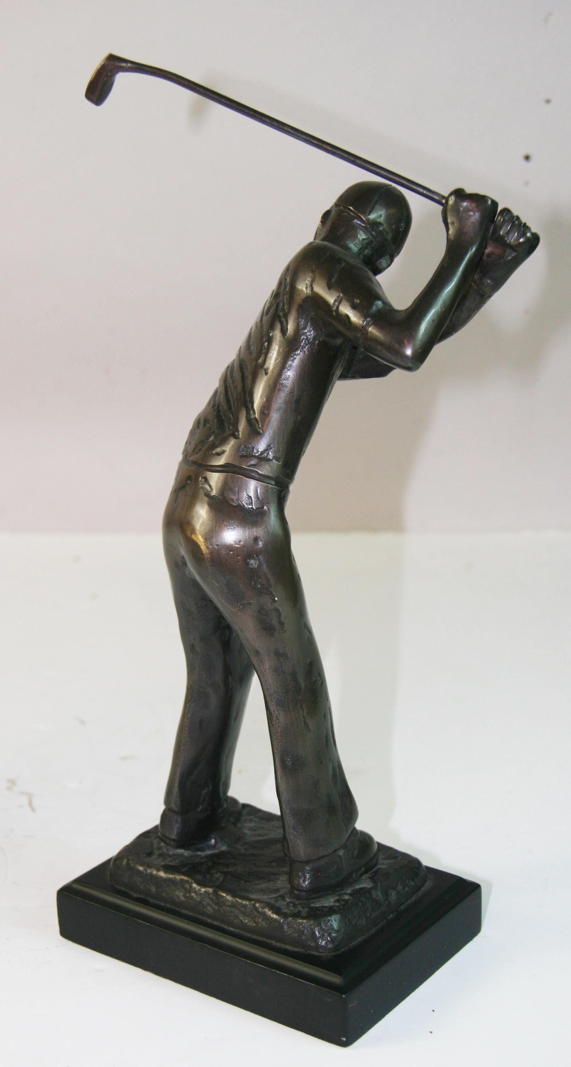 Bronze Sculpture , Depicting Playing Golfer #1 For Sale 4