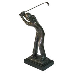 Escultura de Bronce , Representando a Jugador de Golf nº 1