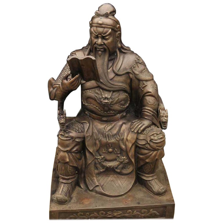 20th Century Bronze Sculpture of a Chinese Warrior For Sale at 1stDibs
