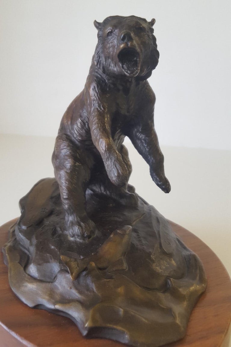20th Century Bronze Sculpture of a Grizzly Bear by Clark Everice Bronson at 1stDibs