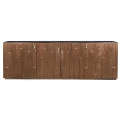 20th Century Bronze Sideboard Cabinet with Lizard Handles, circa 1980
