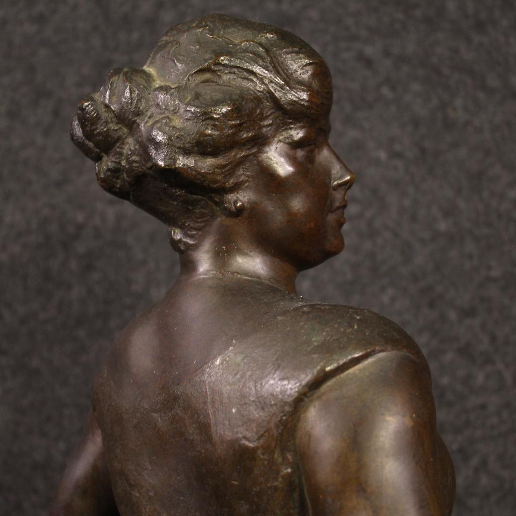 Early 20th Century 20th Century Bronze Signed Astorri Woman Sculpture Dated 1925 For Sale