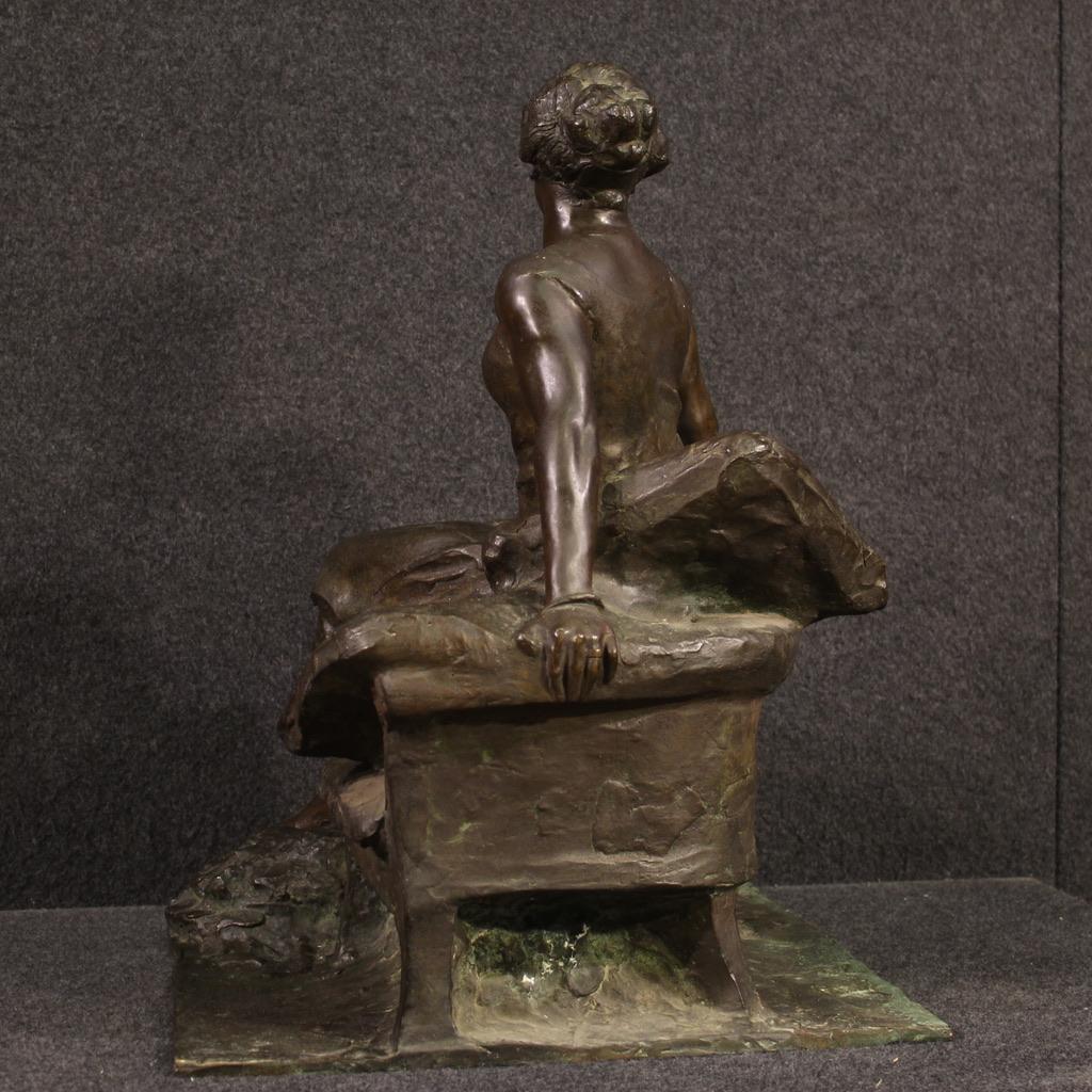 20th Century Bronze Signed Astorri Woman Sculpture Dated 1925 For Sale 1
