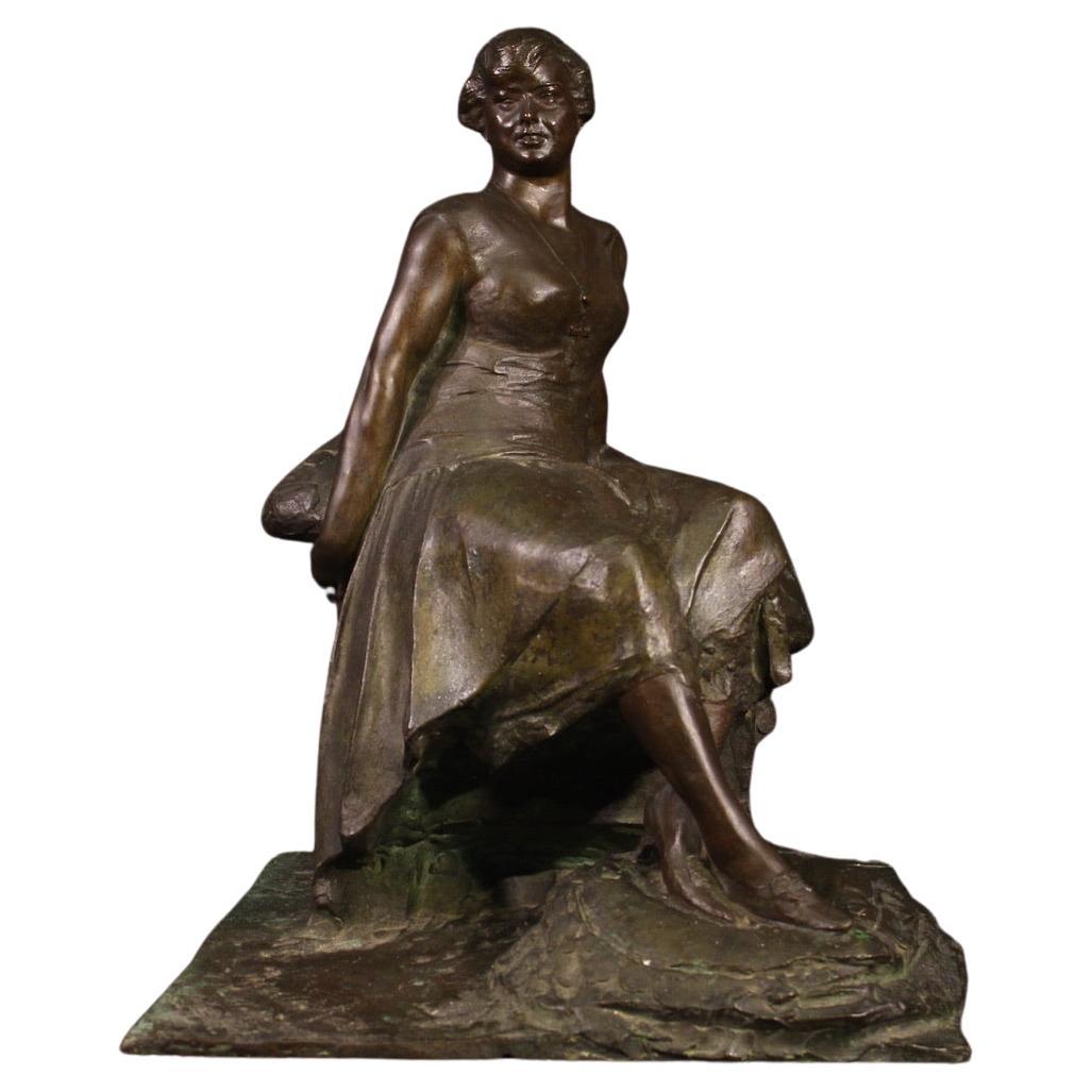 20th Century Bronze Signed Astorri Woman Sculpture Dated 1925 For Sale