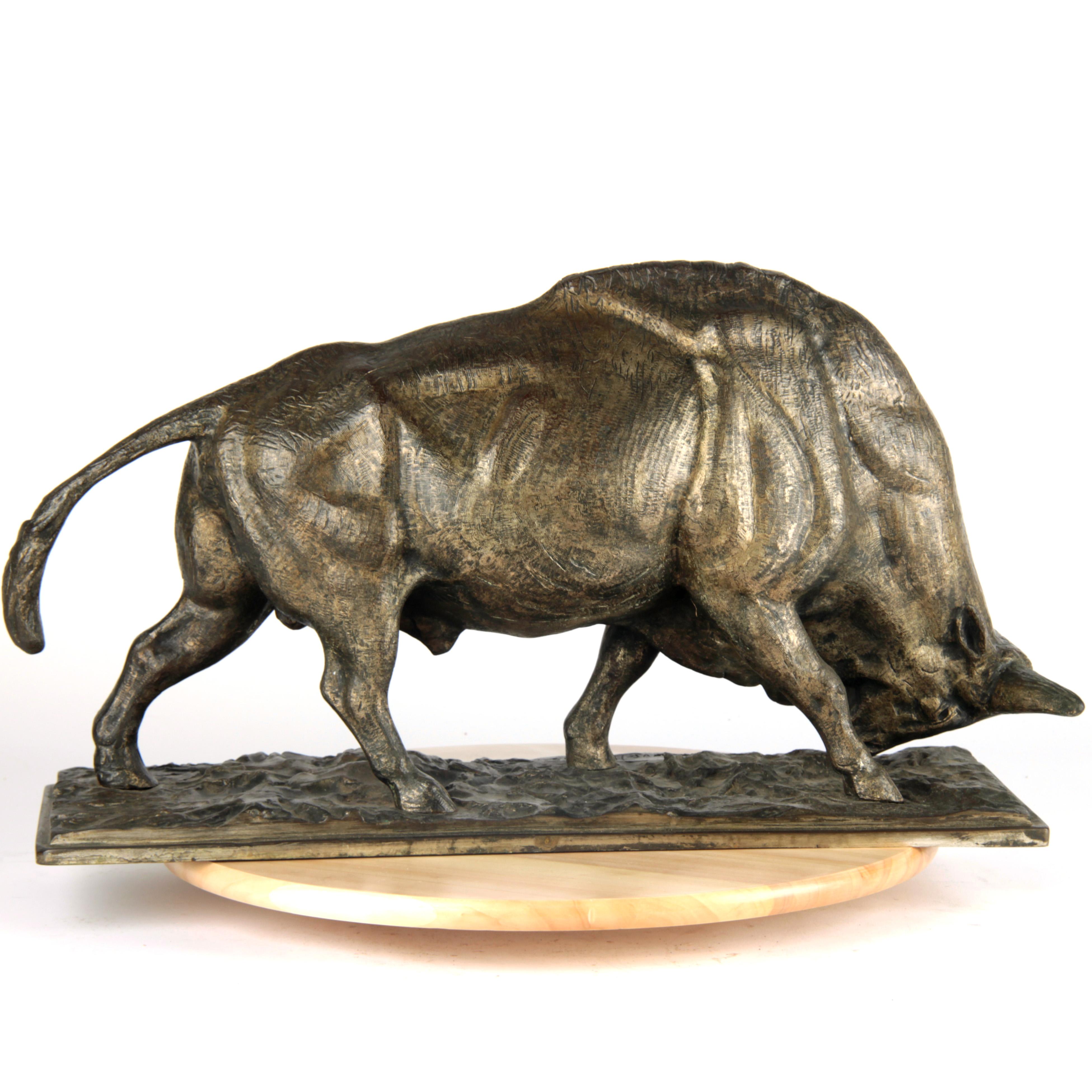 Patinated 20th Century Bronze Sulpture, Signed by Th. V. Rijswijck For Sale