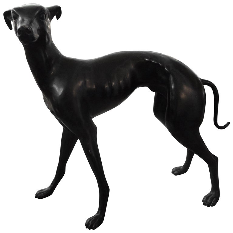 20th Century Bronze Whippet Sculpture For Sale at 1stdibs
