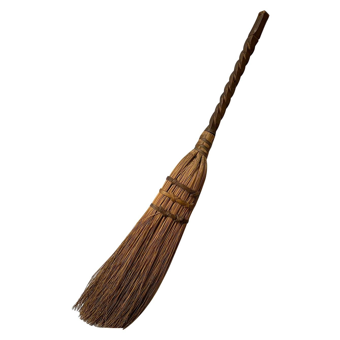 20th Century Broom with Wooden Handle