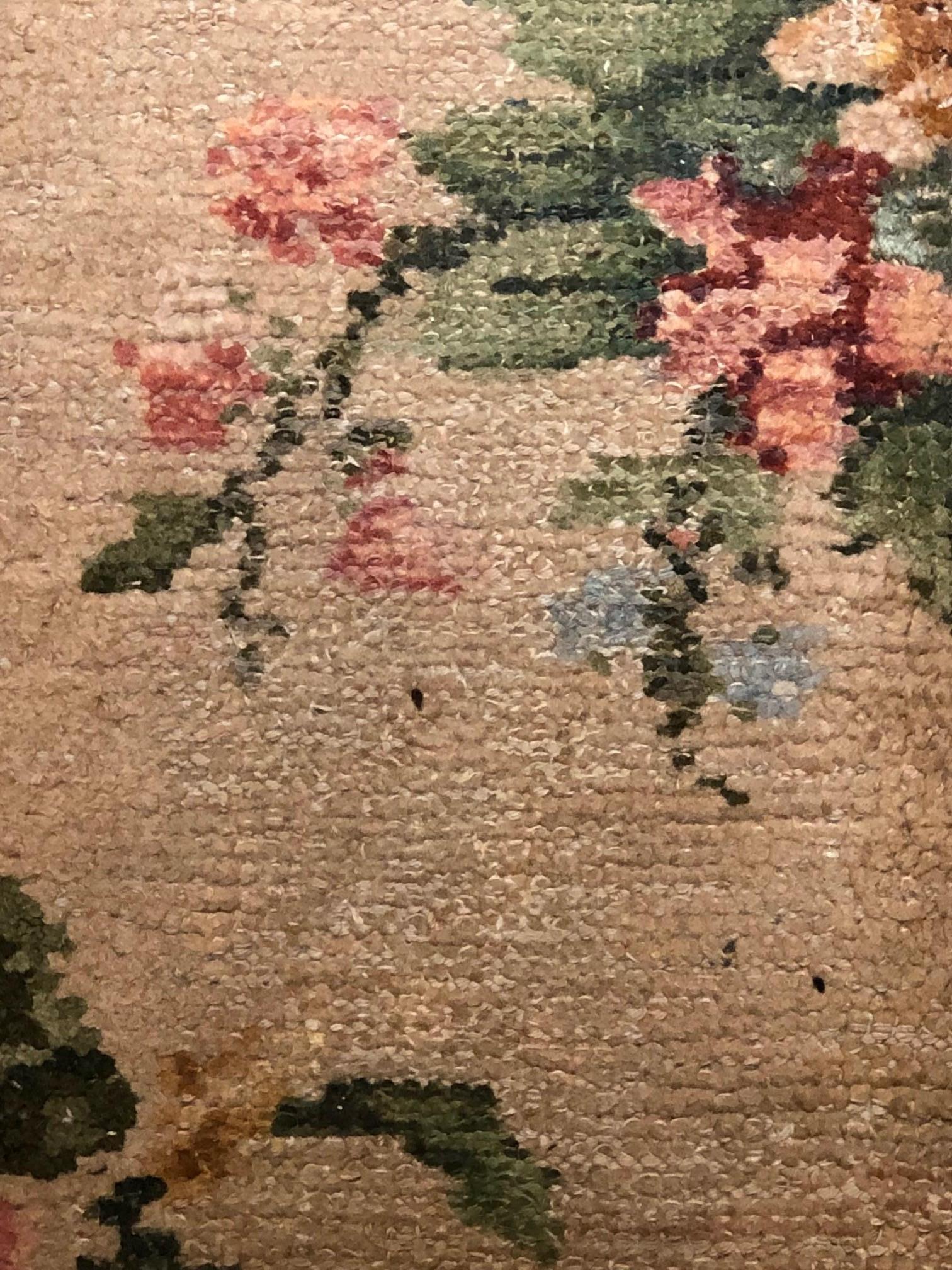 Tapis de Savonerie français du 20ème siècle, motifs marron et floré, vers 1920 en vente 7