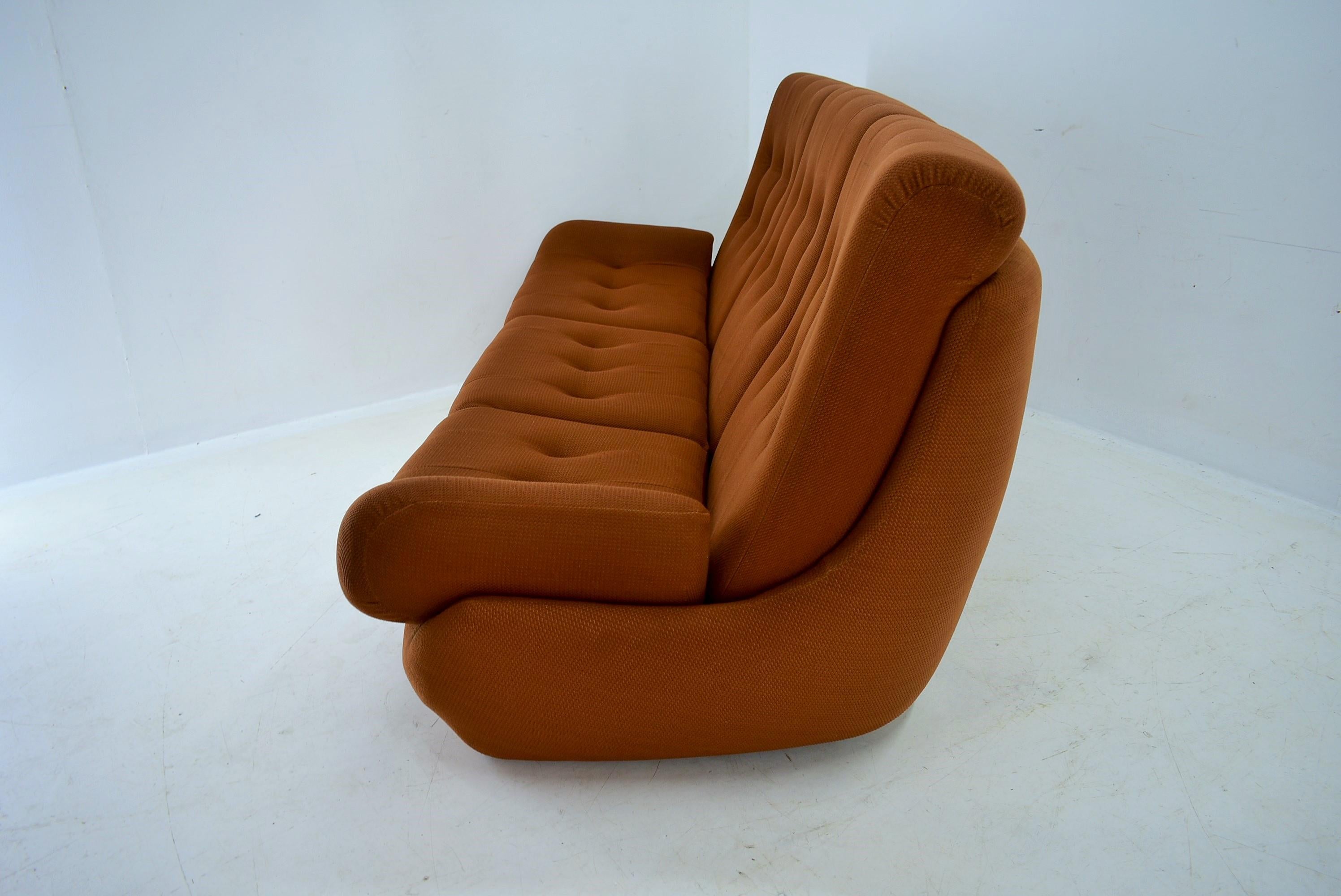 20th Century , Brown Atlantis Three seats Sofa, 1960s 4